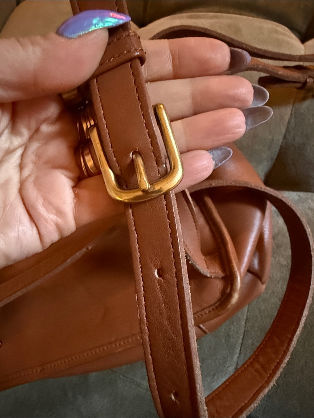 Coach Brown Leather Backpack Purse - Women's Everyday Bag - Picture 7 of 7